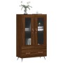 Aparador alto madera de ingeniería roble marrón 69,5x31x115 cm de vidaXL, Aparadores - Ref: Foro24-828275, Precio: 88,25 €, D...