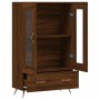 Aparador alto madera de ingeniería roble marrón 69,5x31x115 cm de vidaXL, Aparadores - Ref: Foro24-828275, Precio: 88,25 €, D...