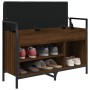 Banco zapatero madera de ingeniería marrón roble 85,5x32x57,5cm en Bancos para recibidores y almacenamiento | Comprar online en 