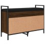 Banco zapatero madera de ingeniería marrón roble 85,5x32x57,5cm en Bancos para recibidores y almacenamiento | Comprar online en 
