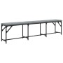 Banco de comedor acero y tela gris claro 186x32x45 cm en Bancos de comedor y cocina | Comprar online en Foru.es