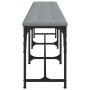 Banco de comedor acero y tela gris claro 186x32x45 cm en Bancos de comedor y cocina | Comprar online en Foru.es
