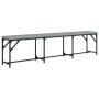 Banco de comedor acero y tela gris claro 186x32x45 cm en Bancos de comedor y cocina | Comprar online en Foru.es