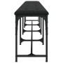 Banco de comedor acero y cuero sintético negro 248x32x45 cm en Bancos de comedor y cocina | Comprar online en Foru.es
