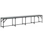 Banco de comedor acero y tela gris claro 248x32x45 cm en Bancos de comedor y cocina | Comprar online en Foru.es