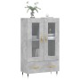 Aparador alto madera de ingeniería gris hormigón 69,5x31x115 cm de vidaXL, Aparadores - Ref: Foro24-828280, Precio: 92,24 €, ...
