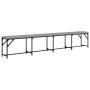 Banco de comedor acero y tela gris claro 248x32x45 cm en Bancos de comedor y cocina | Comprar online en Foru.es