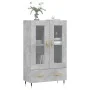 Concrete gray engineered wood tall sideboard 69.5x31x115 cm by vidaXL, Sideboards - Ref: Foro24-828280, Price: 91,02 €, Disco...