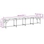 Banco de comedor acero y tela gris claro 248x32x45 cm en Bancos de comedor y cocina | Comprar online en Foru.es