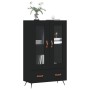 Aparador alto madera de ingeniería negro 69,5x31x115 cm de vidaXL, Aparadores - Ref: Foro24-828269, Precio: 107,67 €, Descuen...