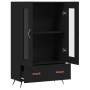 Aparador alto madera de ingeniería negro 69,5x31x115 cm de vidaXL, Aparadores - Ref: Foro24-828269, Precio: 107,67 €, Descuen...