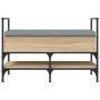 Banco zapatero madera de ingeniería roble Sonoma 85,5x42x57,5cm en Bancos para recibidores y almacenamiento | Comprar online en 