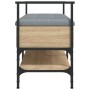 Banco zapatero madera de ingeniería roble Sonoma 85,5x42x57,5cm en Bancos para recibidores y almacenamiento | Comprar online en 