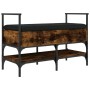Banco zapatero madera ingeniería roble ahumado 85,5x42x57,5 cm en Bancos para recibidores y almacenamiento | Comprar online en F