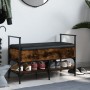 Banco zapatero madera ingeniería roble ahumado 85,5x42x57,5 cm en Bancos para recibidores y almacenamiento | Comprar online en F