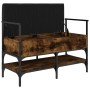 Banco zapatero madera ingeniería roble ahumado 85,5x42x57,5 cm en Bancos para recibidores y almacenamiento | Comprar online en F