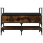 Banco zapatero madera ingeniería roble ahumado 85,5x42x57,5 cm en Bancos para recibidores y almacenamiento | Comprar online en F