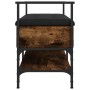 Banco zapatero madera ingeniería roble ahumado 85,5x42x57,5 cm en Bancos para recibidores y almacenamiento | Comprar online en F