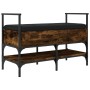 Banco zapatero madera ingeniería roble ahumado 85,5x42x57,5 cm en Bancos para recibidores y almacenamiento | Comprar online en F