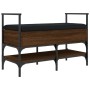 Banco zapatero madera de ingeniería marrón roble 85,5x42x57,5cm en Bancos para recibidores y almacenamiento | Comprar online en 
