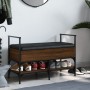 Banco zapatero madera de ingeniería marrón roble 85,5x42x57,5cm en Bancos para recibidores y almacenamiento | Comprar online en 