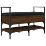 Banco zapatero madera de ingeniería marrón roble 85,5x42x57,5cm en Bancos para recibidores y almacenamiento | Comprar online en 