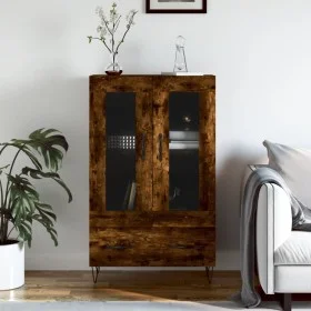 Aparador alto madera de ingeniería roble ahumado 69,5x31x115 cm de vidaXL, Aparadores - Ref: Foro24-828297, Precio: 85,96 €, ...