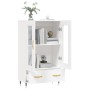 Aparador alto madera de ingeniería blanco 69,5x31x115 cm de vidaXL, Aparadores - Ref: Foro24-828276, Precio: 89,27 €, Descuen...