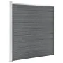 Valla de jardín de WPC gris 353x186 cm de vidaXL, Paneles de vallas - Ref: Foro24-3053225, Precio: 701,76 €, Descuento: %