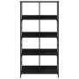 Estantería de madera de ingeniería negra 78,5x33x153 cm en Librerías y estanterías | Comprar online en Foru.es