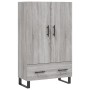 Aparador alto madera de ingeniería gris Sonoma 69,5x31x115 cm de vidaXL, Aparadores - Ref: Foro24-828266, Precio: 95,84 €, De...