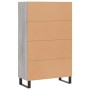 Aparador alto madera de ingeniería gris Sonoma 69,5x31x115 cm de vidaXL, Aparadores - Ref: Foro24-828266, Precio: 95,84 €, De...