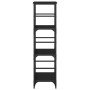 Estantería de madera de ingeniería negra 50x33x117,5 cm en Librerías y estanterías | Comprar online en Foru.es