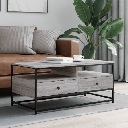 Mesa de centro madera de ingeniería gris Sonoma 100x51x45 cm en Mesas de centro | Comprar online en Foru.es
