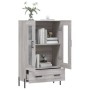 Aparador alto madera de ingeniería gris Sonoma 69,5x31x115 cm de vidaXL, Aparadores - Ref: Foro24-828314, Precio: 99,21 €, De...