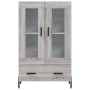 Aparador alto madera de ingeniería gris Sonoma 69,5x31x115 cm de vidaXL, Aparadores - Ref: Foro24-828314, Precio: 99,21 €, De...