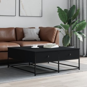 Mesa de centro madera de ingeniería negro 100x99x40 cm en Mesas de centro | Comprar online en Foru.es