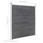 Valla de jardín de WPC gris 526x186 cm de vidaXL, Paneles de vallas - Ref: Foro24-3053226, Precio: 1,00 €, Descuento: %