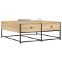 Mesa de centro madera de ingeniería roble Sonoma 100x99x40 cm en Mesas de centro | Comprar online en Foru.es