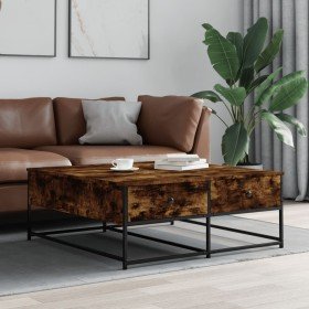 Mesa de centro madera de ingeniería roble ahumado 100x99x40 cm en Mesas de centro | Comprar online en Foru.es