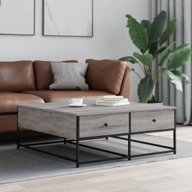 Mesa de centro madera de ingeniería gris Sonoma 100x99x40 cm en Mesas de centro | Comprar online en Foru.es
