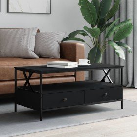 Mesa de centro madera de ingeniería negro 100x51x45 cm en Mesas de centro | Comprar online en Foru.es