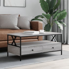 Mesa de centro madera de ingeniería gris Sonoma 100x51x45 cm en Mesas de centro | Comprar online en Foru.es