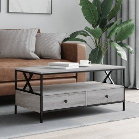 Mesa de centro madera de ingeniería gris Sonoma 100x51x45 cm en Mesas de centro | Comprar online en Foru.es