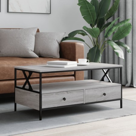 Mesa de centro madera de ingeniería gris Sonoma 100x51x45 cm en Mesas de centro | Comprar online en Foru.es