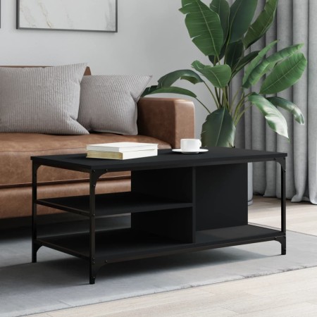 Mesa de centro madera contrachapada negro 100x50x45 cm en Mesas de centro | Comprar online en Foru.es