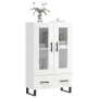 Aparador alto madera de ingeniería blanco brillo 69,5x31x115 cm de vidaXL, Aparadores - Ref: Foro24-828326, Precio: 102,29 €,...