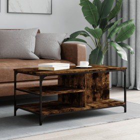 Mesa de centro madera contrachapada roble ahumado 100x50x45 cm en Mesas de centro | Comprar online en Foru.es