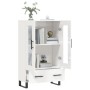 Aparador alto madera de ingeniería blanco brillo 69,5x31x115 cm de vidaXL, Aparadores - Ref: Foro24-828326, Precio: 102,29 €,...