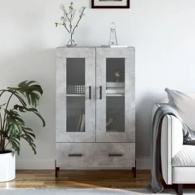 Aparador alto madera de ingeniería gris hormigón 69,5x31x115 cm de vidaXL, Aparadores - Ref: Foro24-828312, Precio: 95,01 €, ...